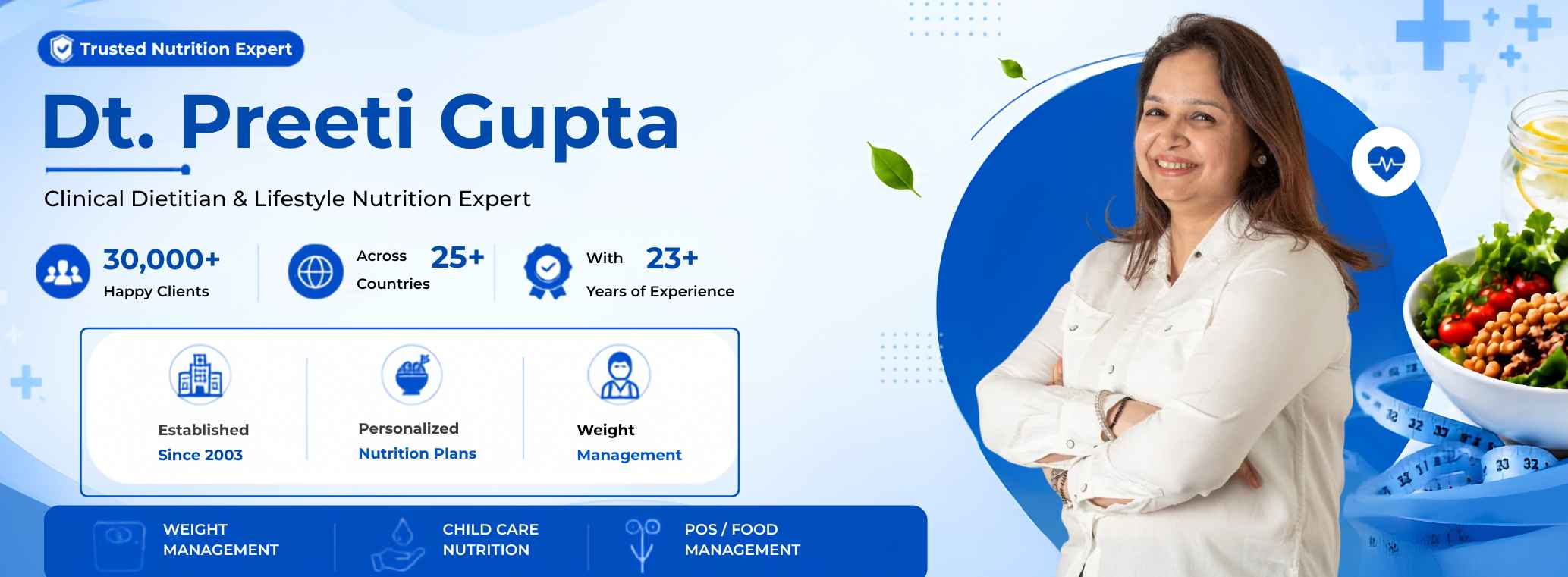 Clinical Dietitian & Lifestyle Nutrition Expert - Preeti Gupta
